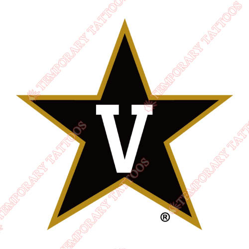 Vanderbilt Commodores Customize Temporary Tattoos Stickers NO.6793